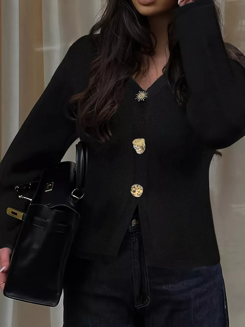 Button-Down Knit Cardigan, image 6