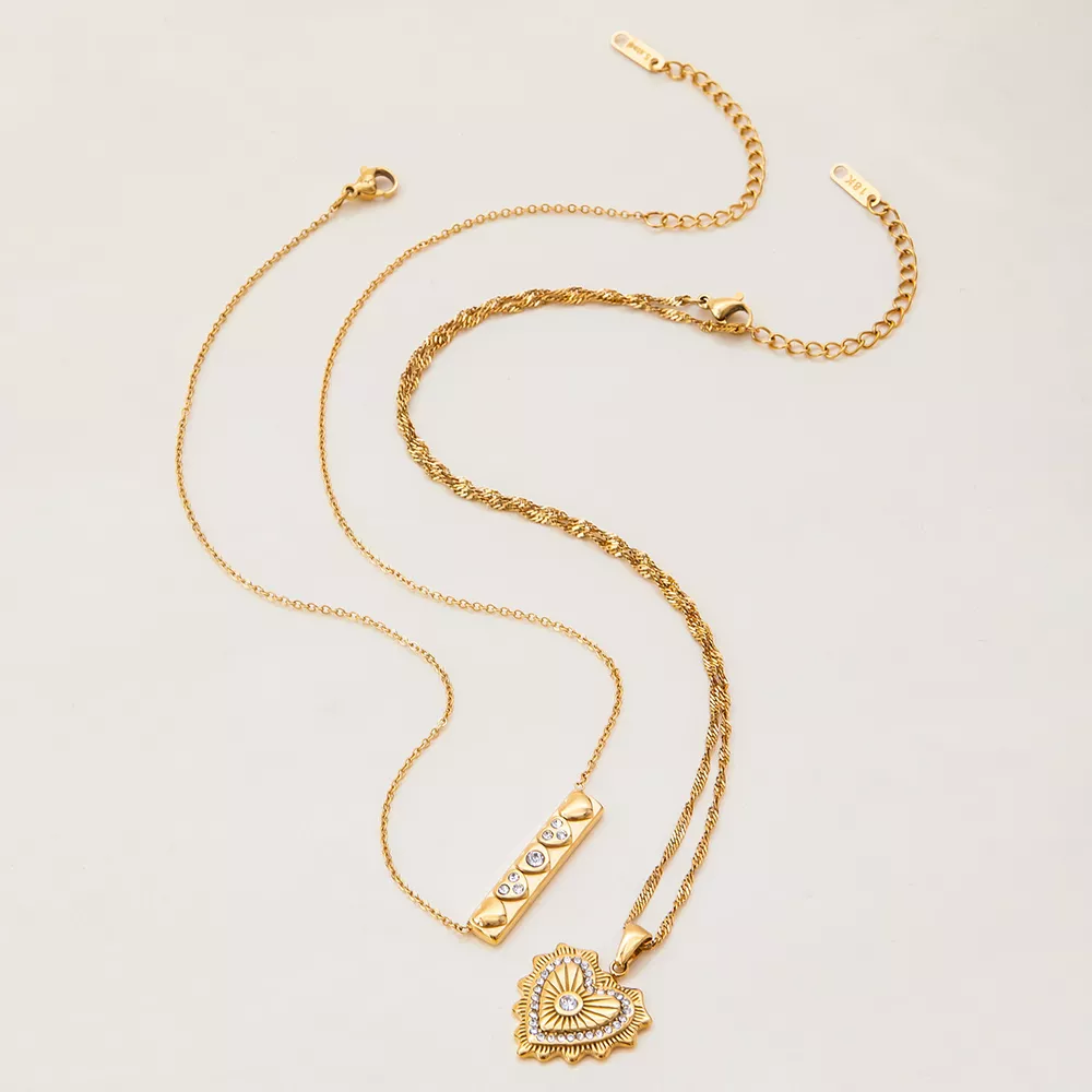 18K Gold-Plated Zircon Pendant Necklace, image 7