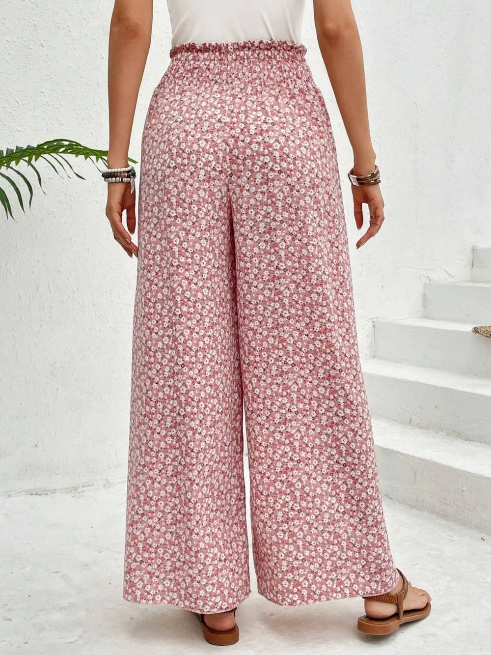 Tied Printed Wide Leg Pants, image 18