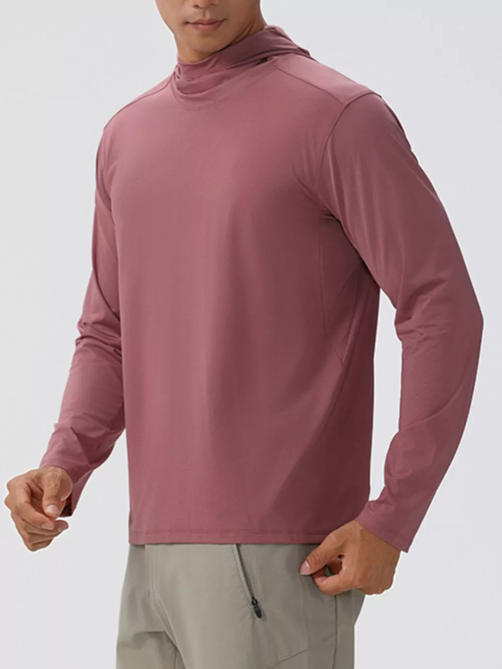 Men's Solid Color Long Sleeve Hoodie, image 13