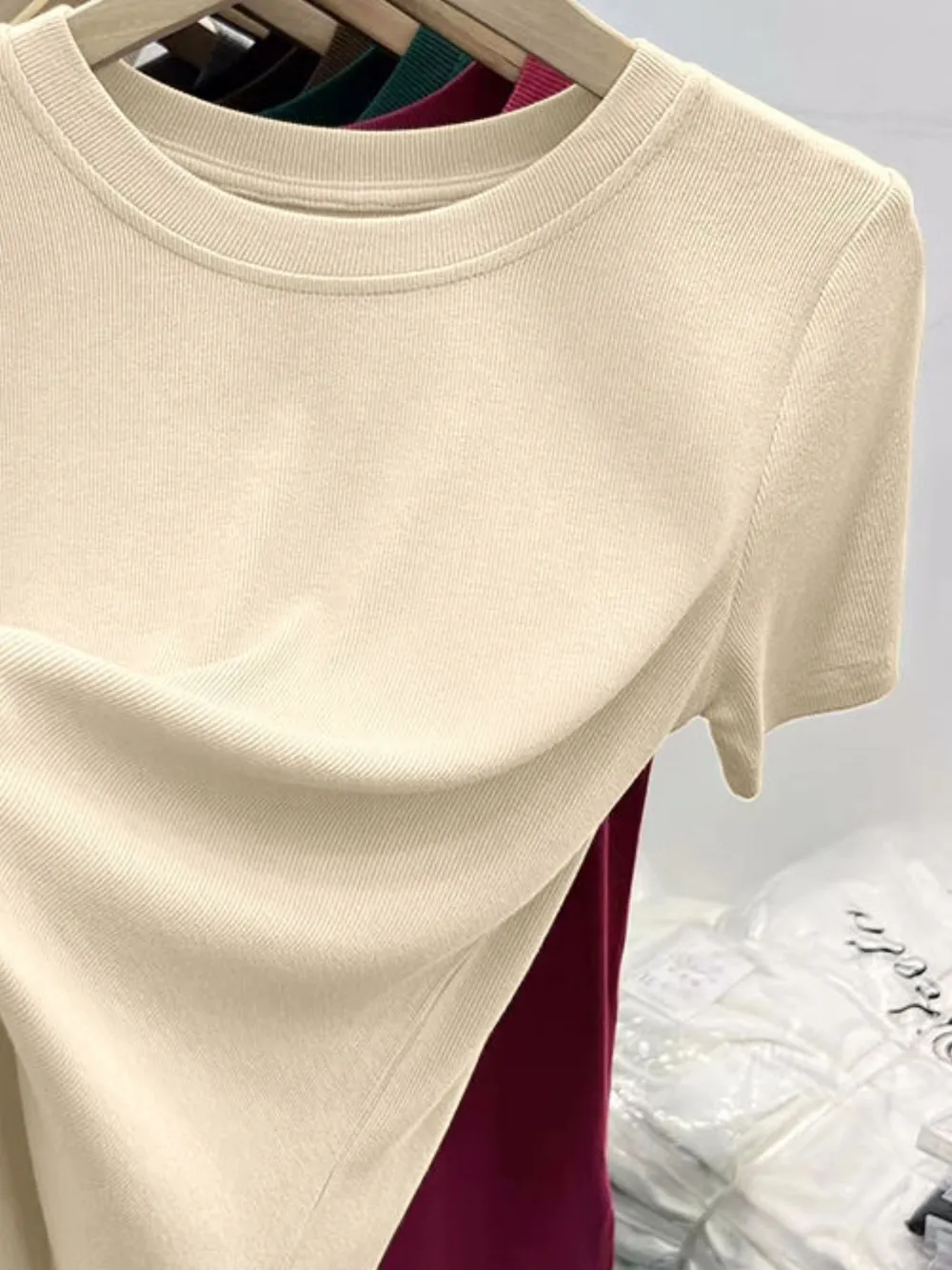 Crew Neck Short Sleeve T-Shirt, image 12