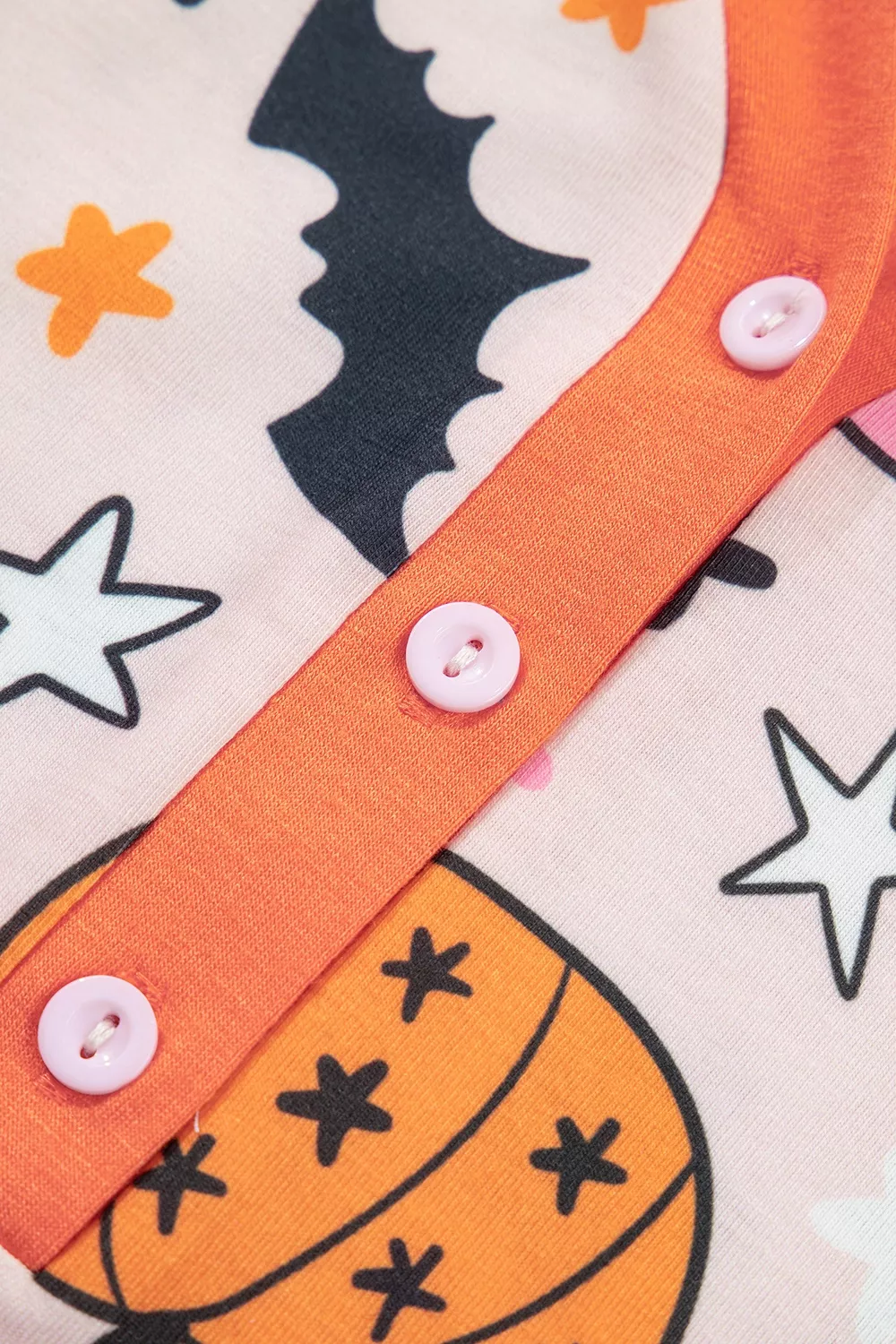 Halloween Pumpkin Print Long Sleeve Home Wear Lounge Set, image 9