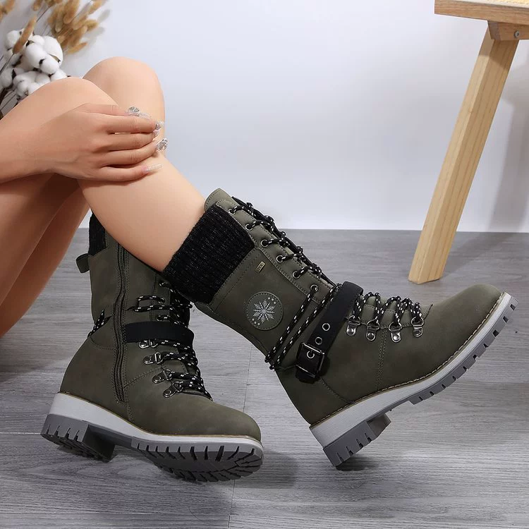 Lace Up Block Heel Boots, image 15