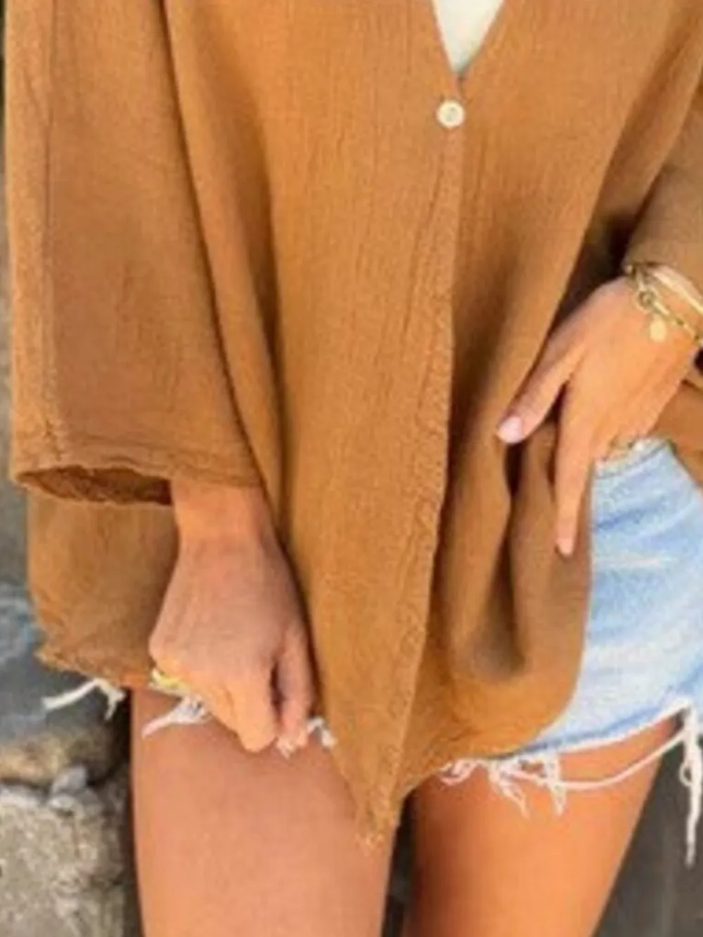 Full Size Oversized Button-Up Cardigan Plus Size, image 18