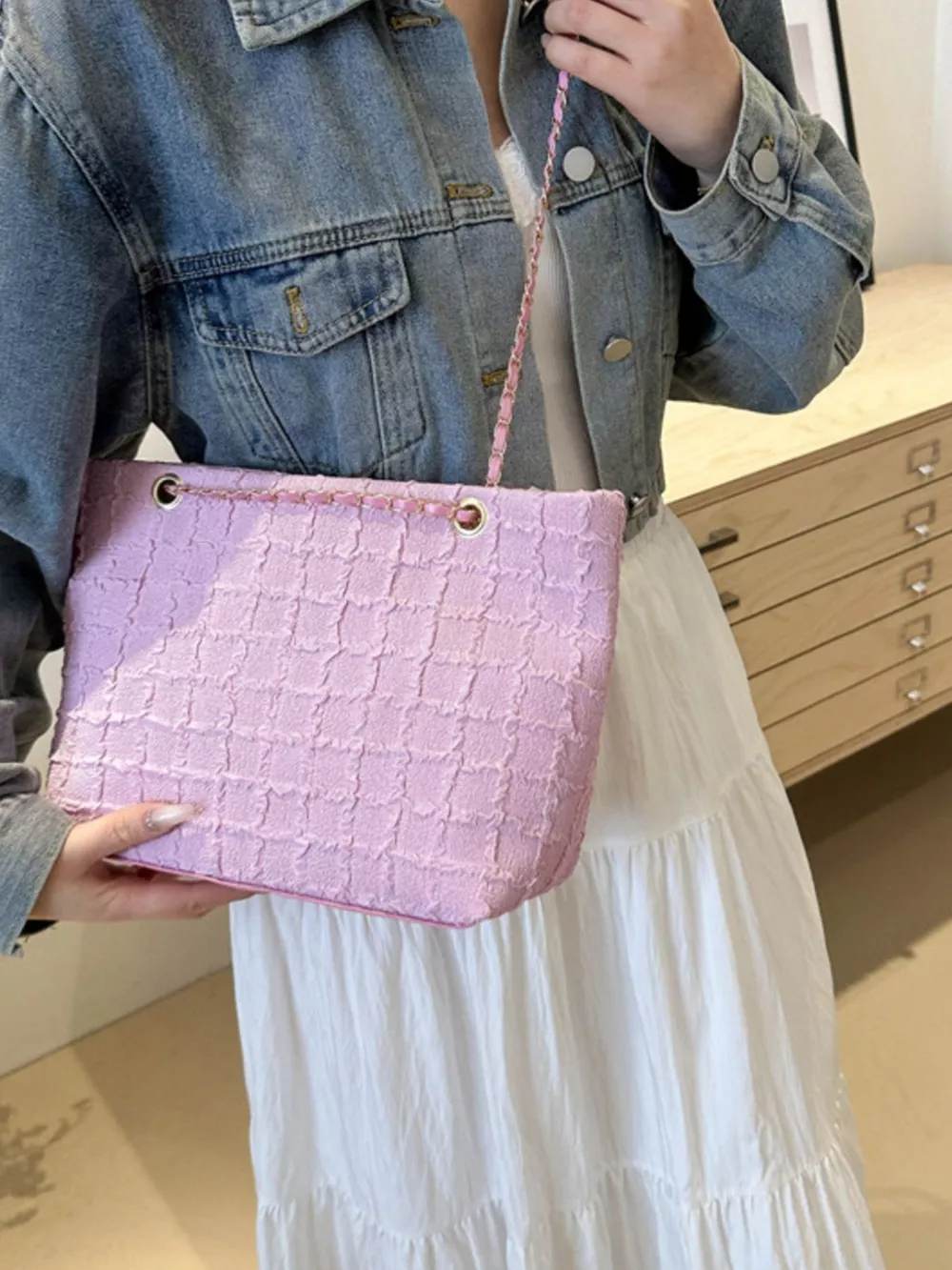 Tweed Chain Shoulder Bag, image 11