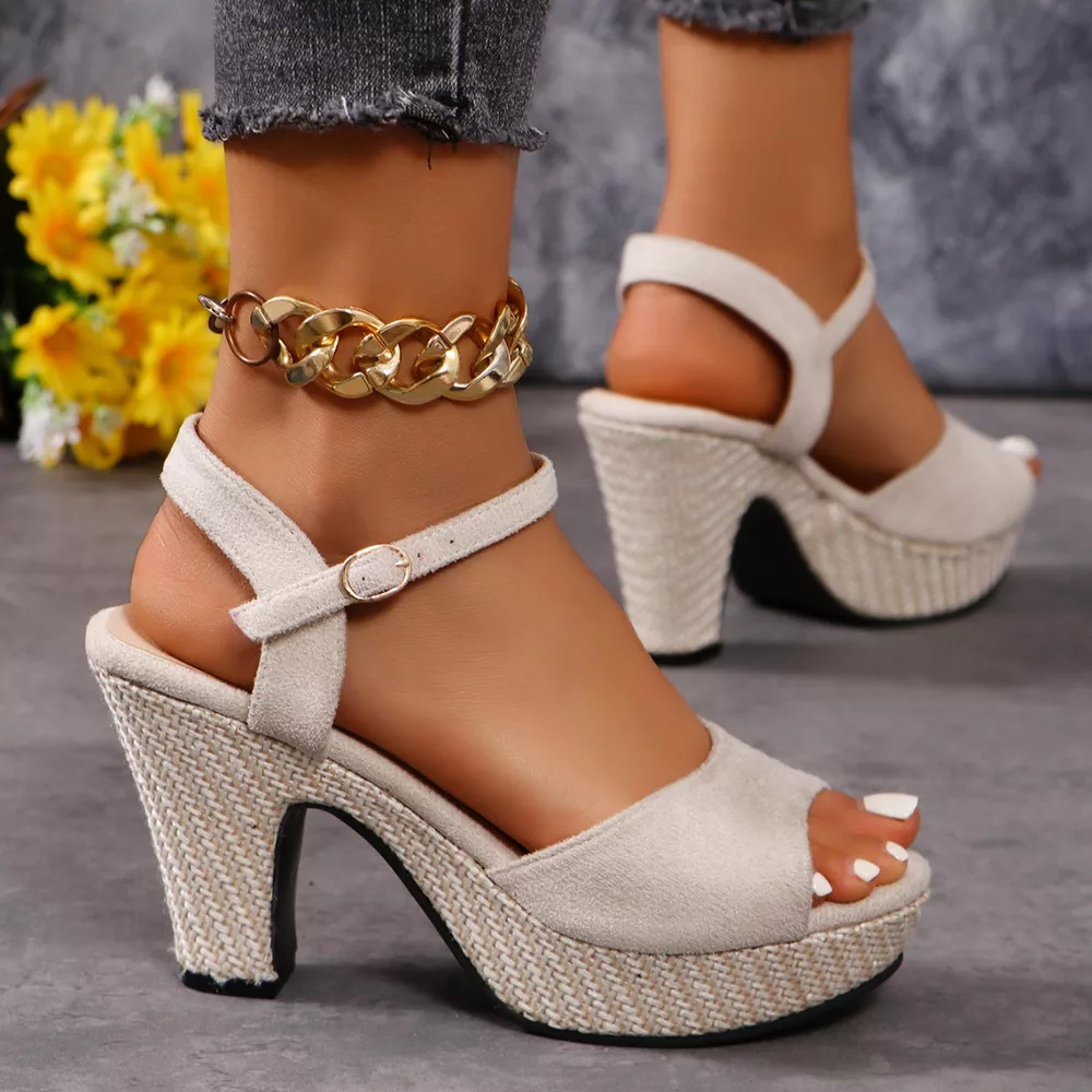 Ankle Strap Block Heels Sandals, image 7