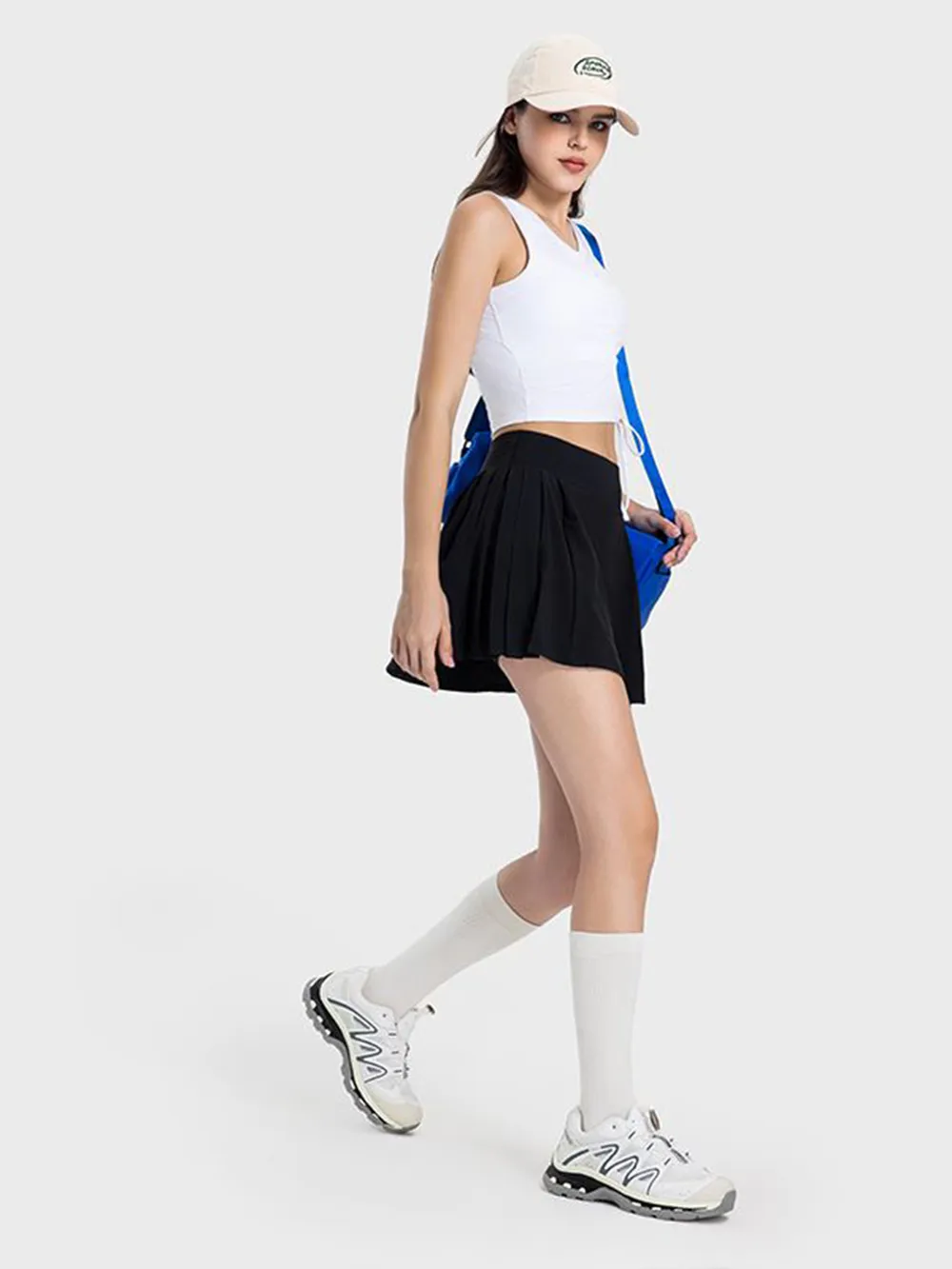Pleated Detail Mid-Rise Waist Active Skirt, image 9