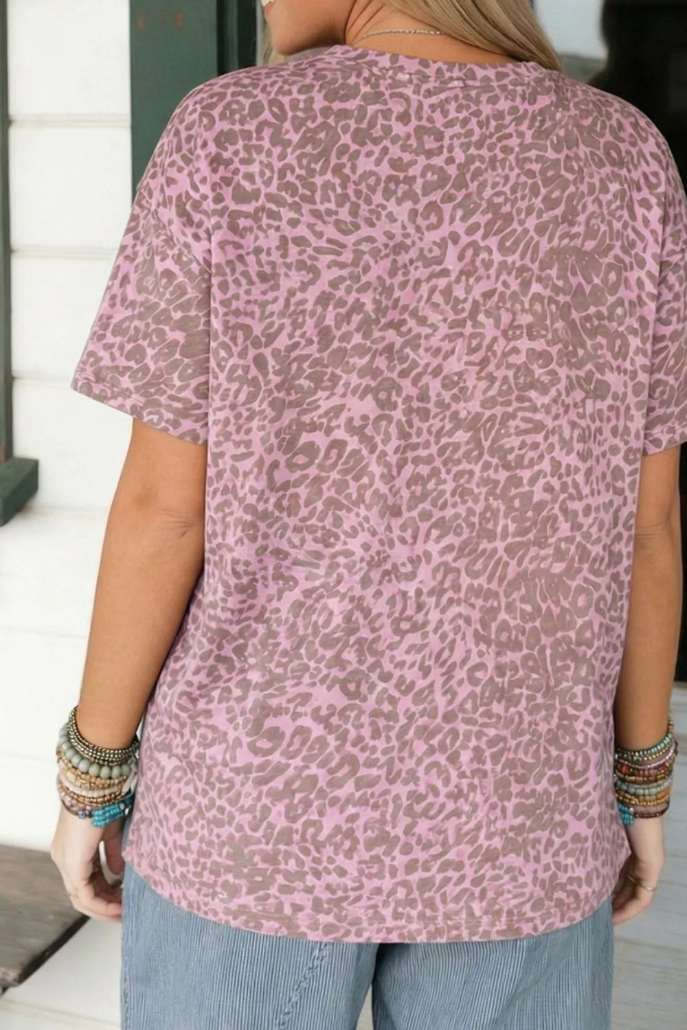 Leopard Print Star Studded T-Shirt, image 3
