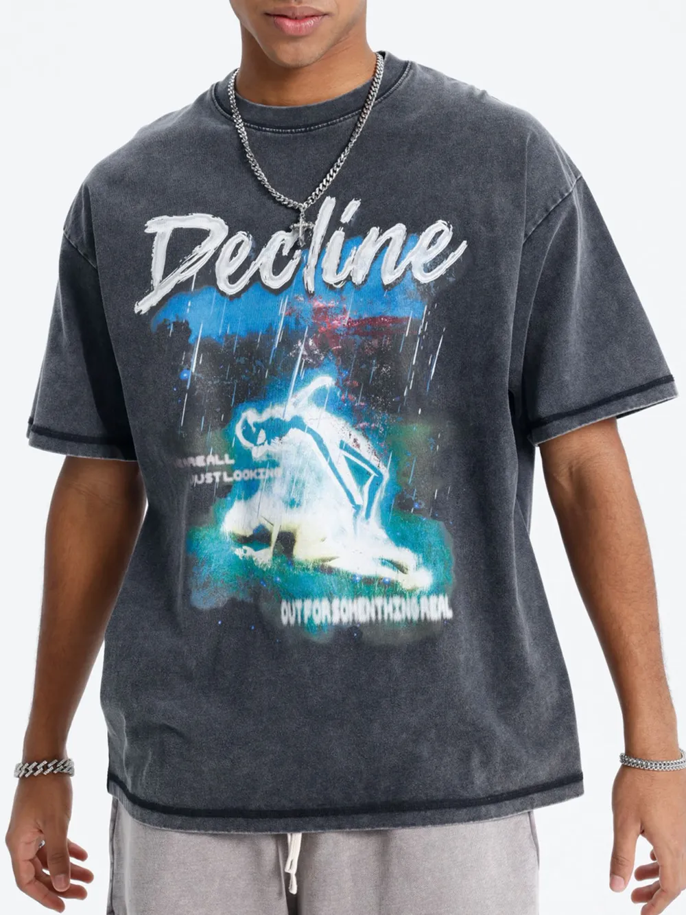 Men's Graphic Round Neck Short Sleeve T-Shirt, image 4