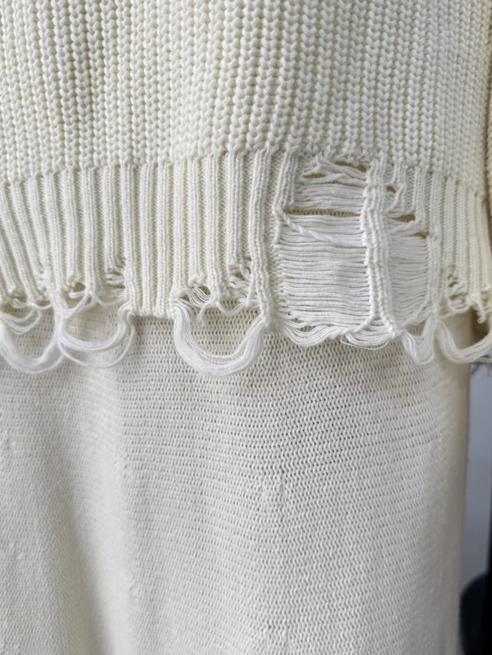 Distressed Long Sleeve Sweater and Skirt Set, image 19