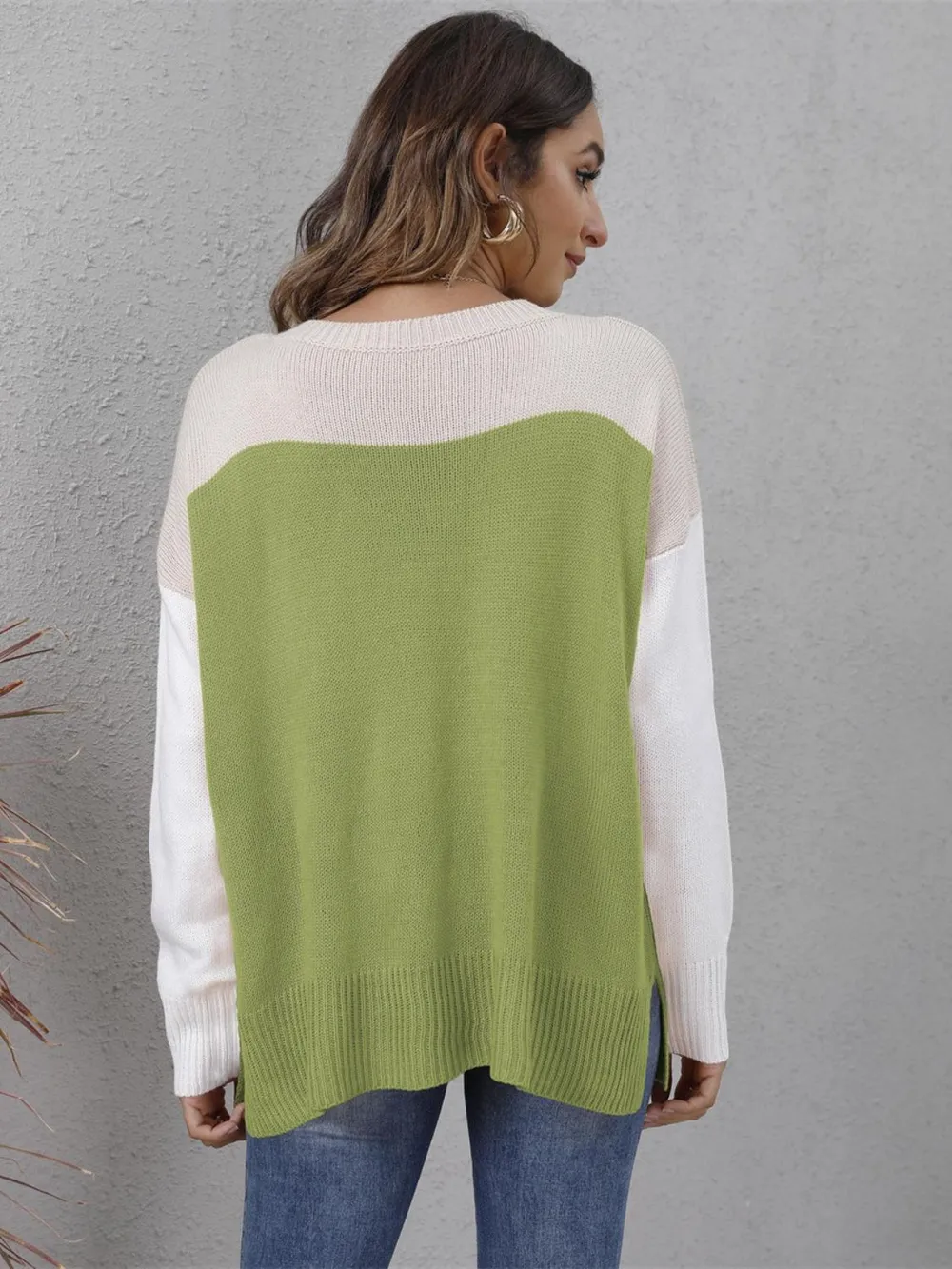 Color Block Round Neck Sweater, image 13