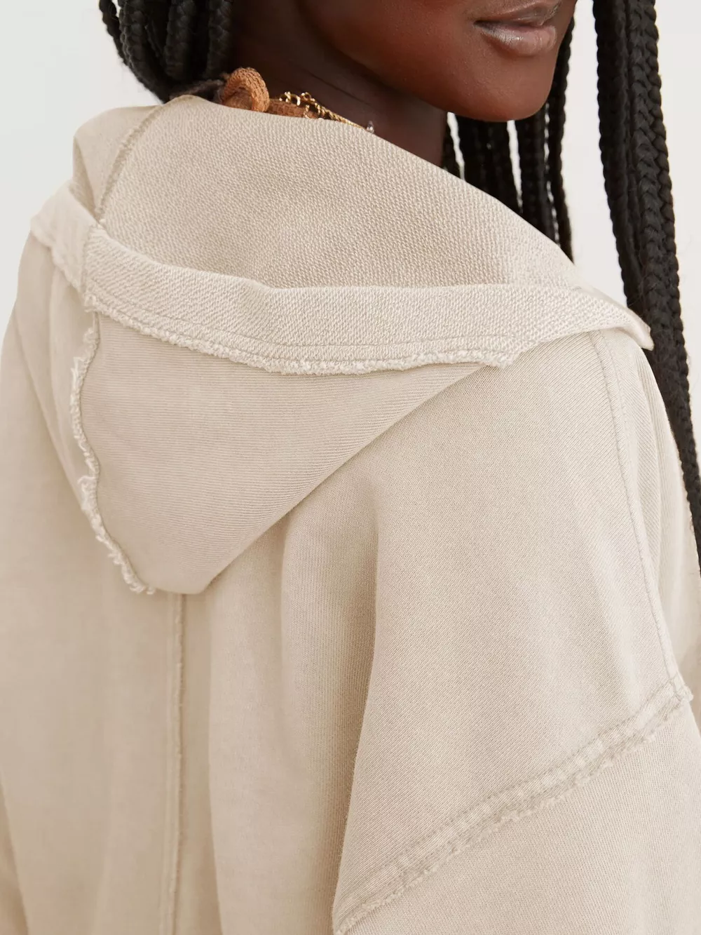 Exposed Seam Dropped Shoulder Hoodie, image 13