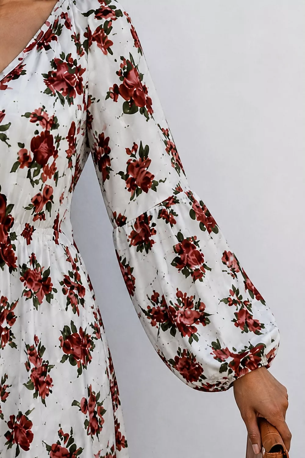 Floral Print Balloon Sleeve Mini Dress, image 7
