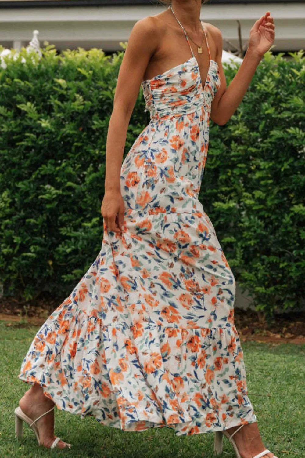 Printed Halter Neck Cami Dress, image 16