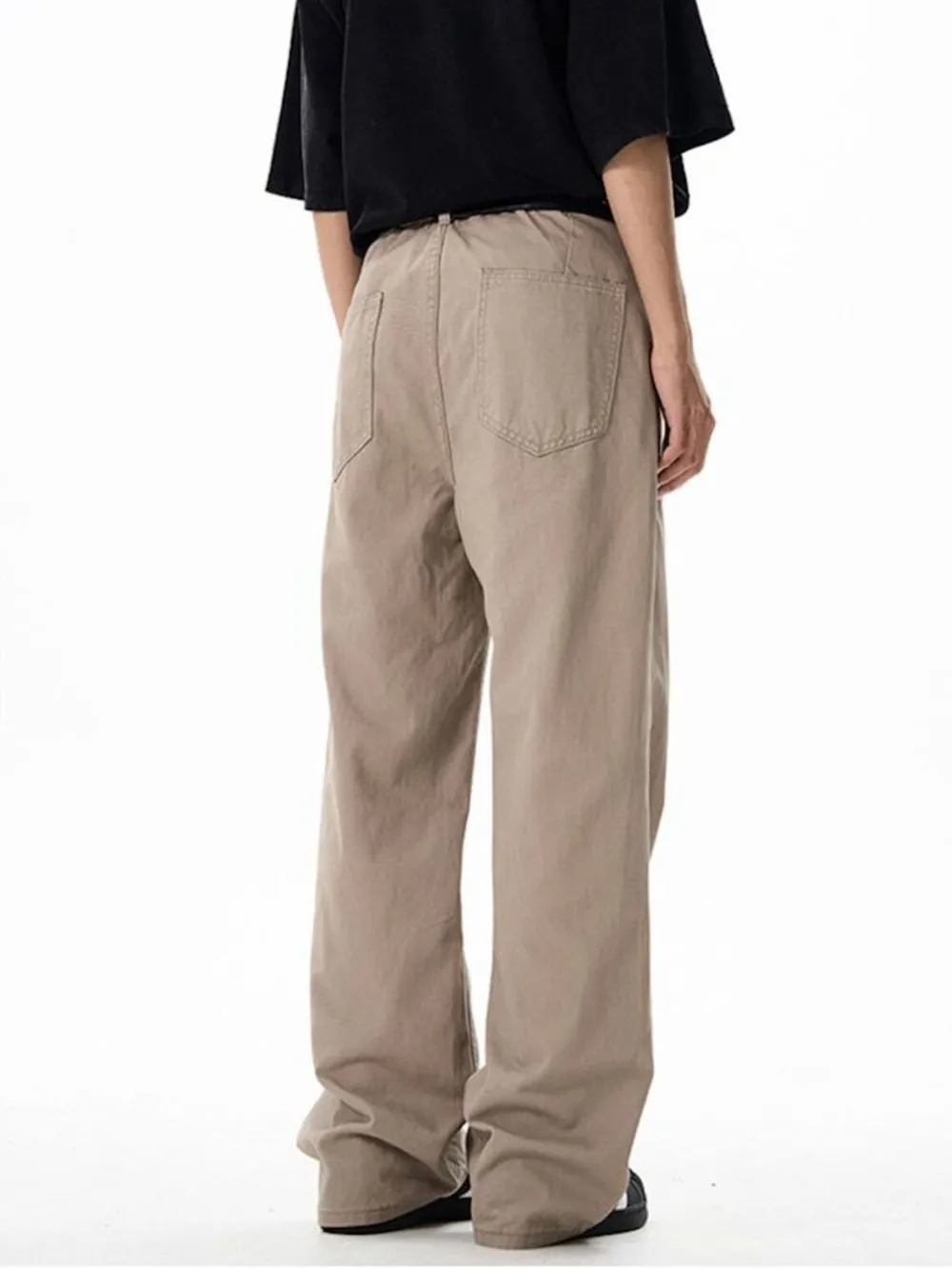 Men's Washed Wide-Leg Cargo Pants, image 5