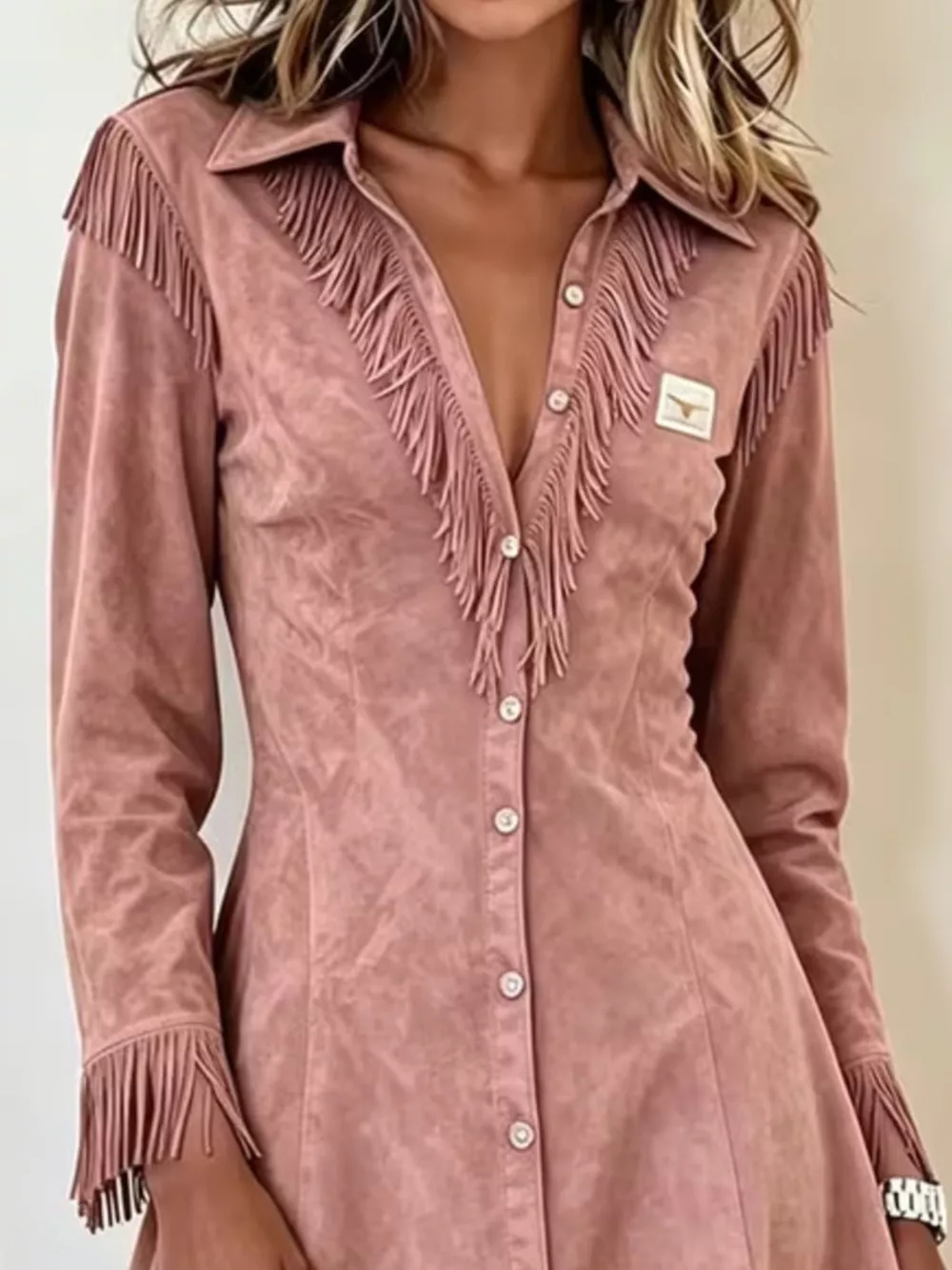 Full Size Fringed Button-Down Outerwear Plus Size, image 9
