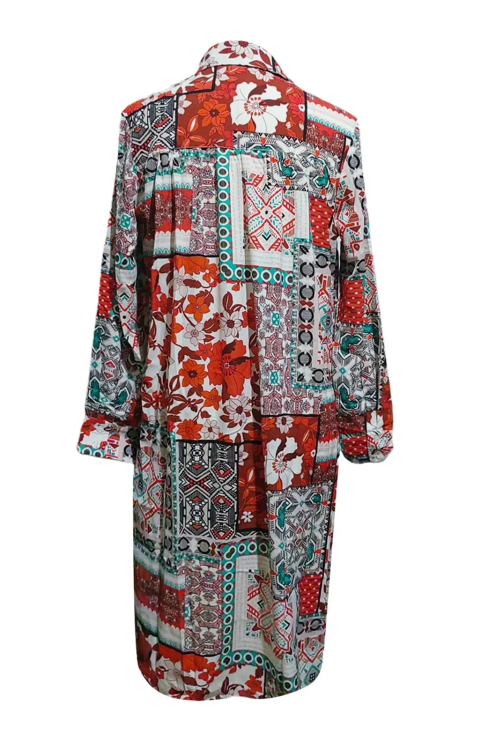 Printed Button Up Long Sleeve Cardigan, image 18