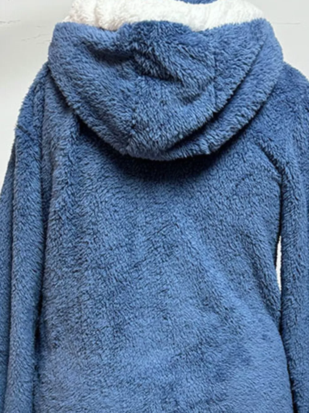 Cozy Fleece Hooded Longline Zip Up Outerwear, image 4