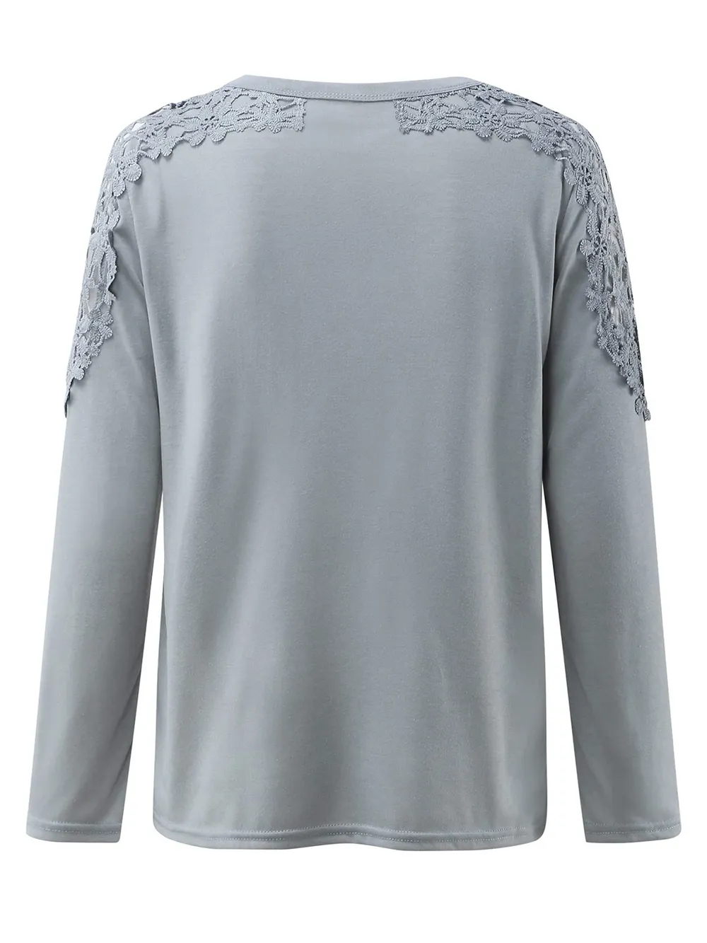 Full Size Cutout Round Neck Long Sleeve T-Shirt, image 19