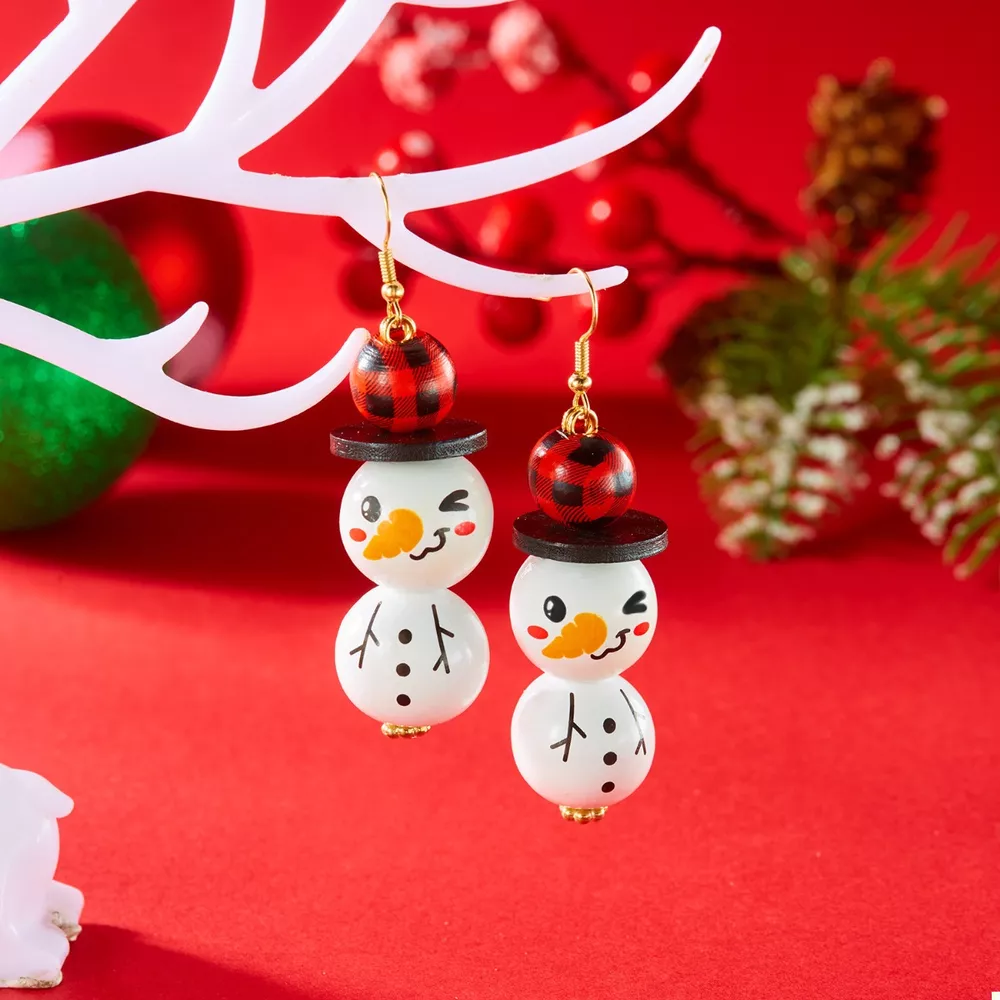 Christmas Snowman Dangle Earrings, image 4