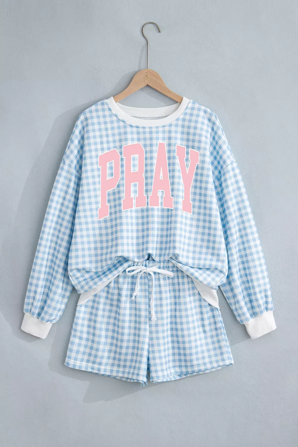 PRAY Plaid Baggy Top and Shorts Set, image 5
