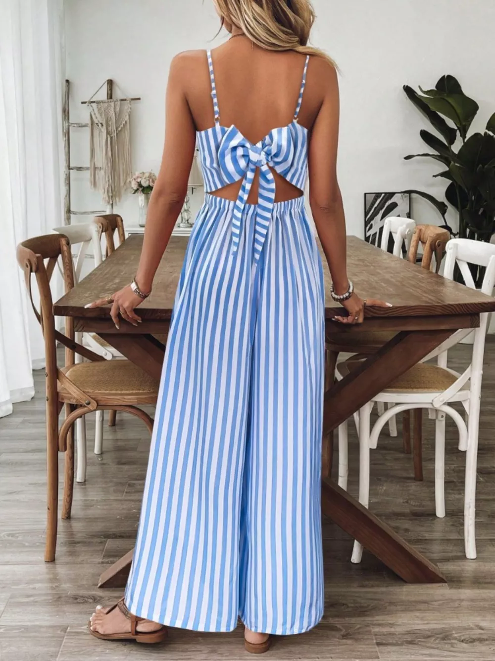 Spaghetti Strap Wide Leg Jumpsuit, image 10
