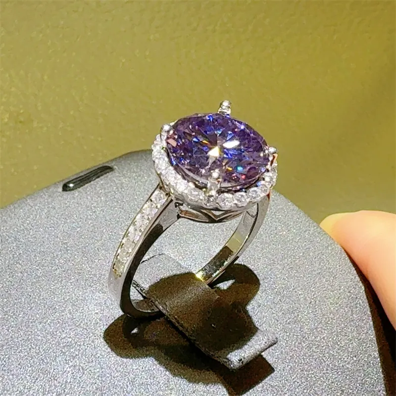 3 Carat Moissanite Zircon 925 Sterling Silver Ring, image 5