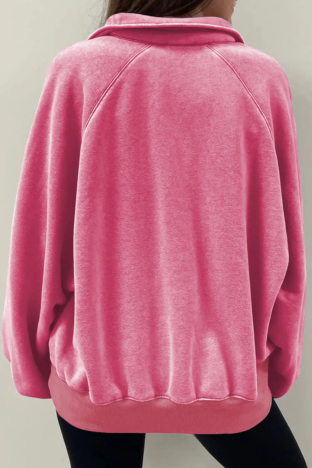 Half Snap Long Sleeve Sweatshirt, image 2