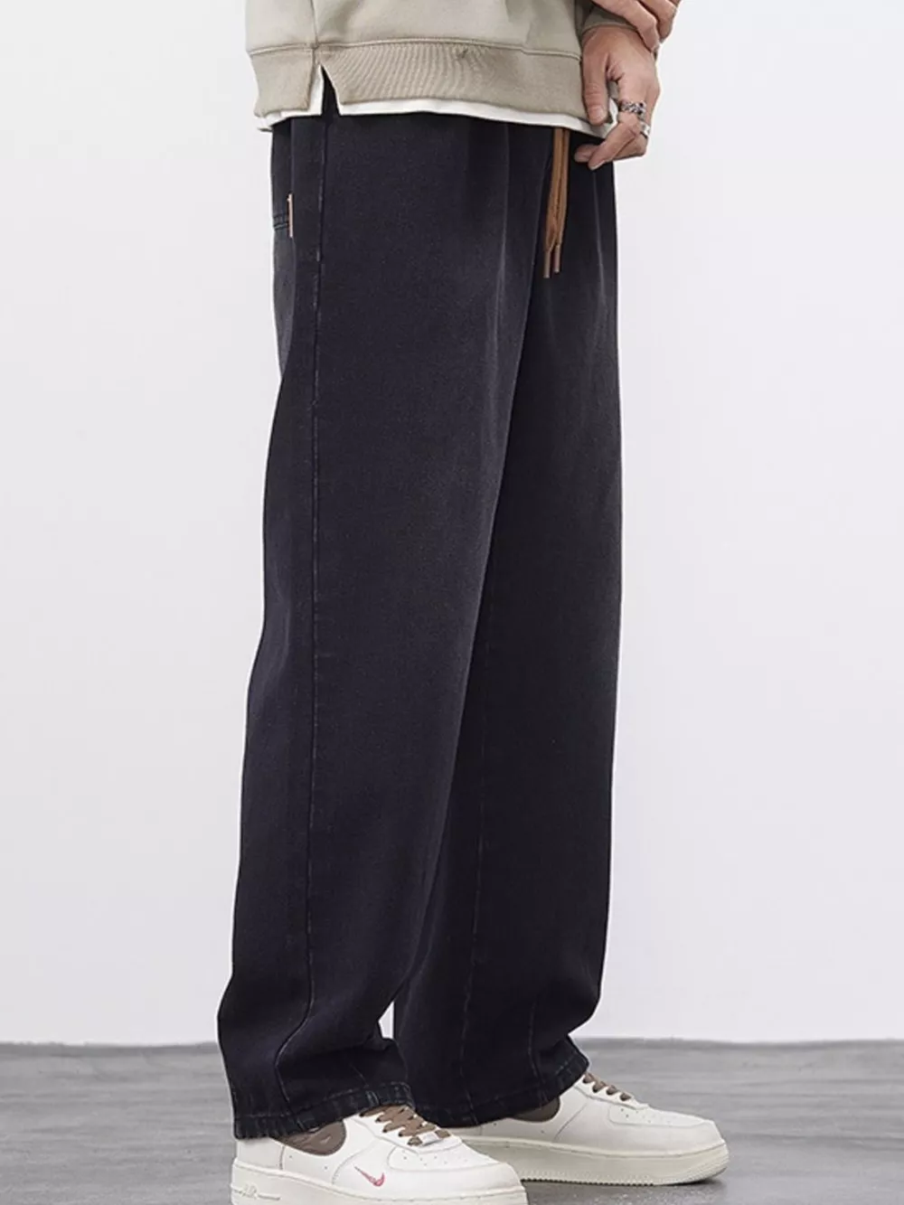 Men's Plus Size Wide Leg Jeans, image 3