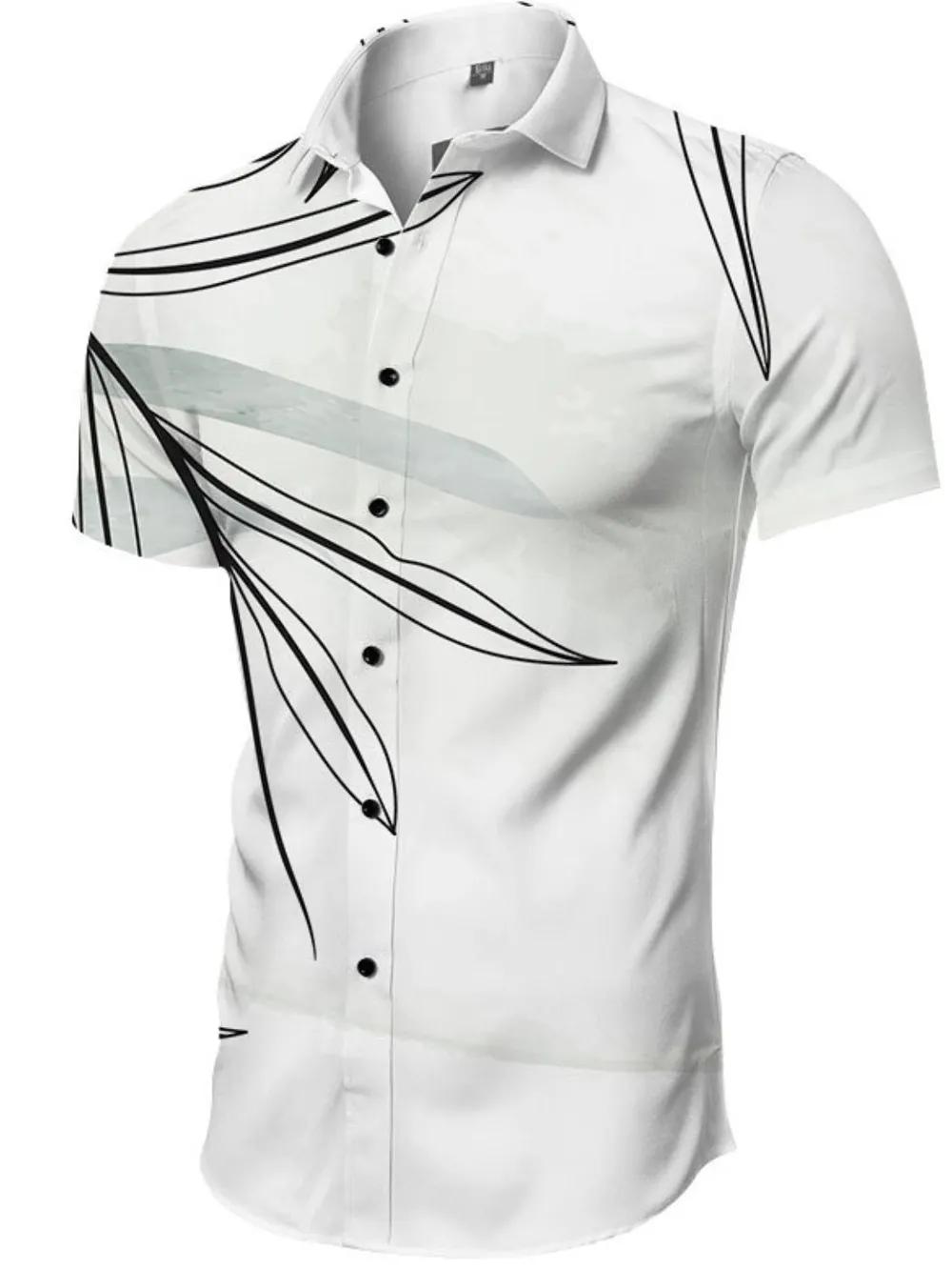 Men's Full Size Printed Collared Neck Shirt Plus Size, image 5