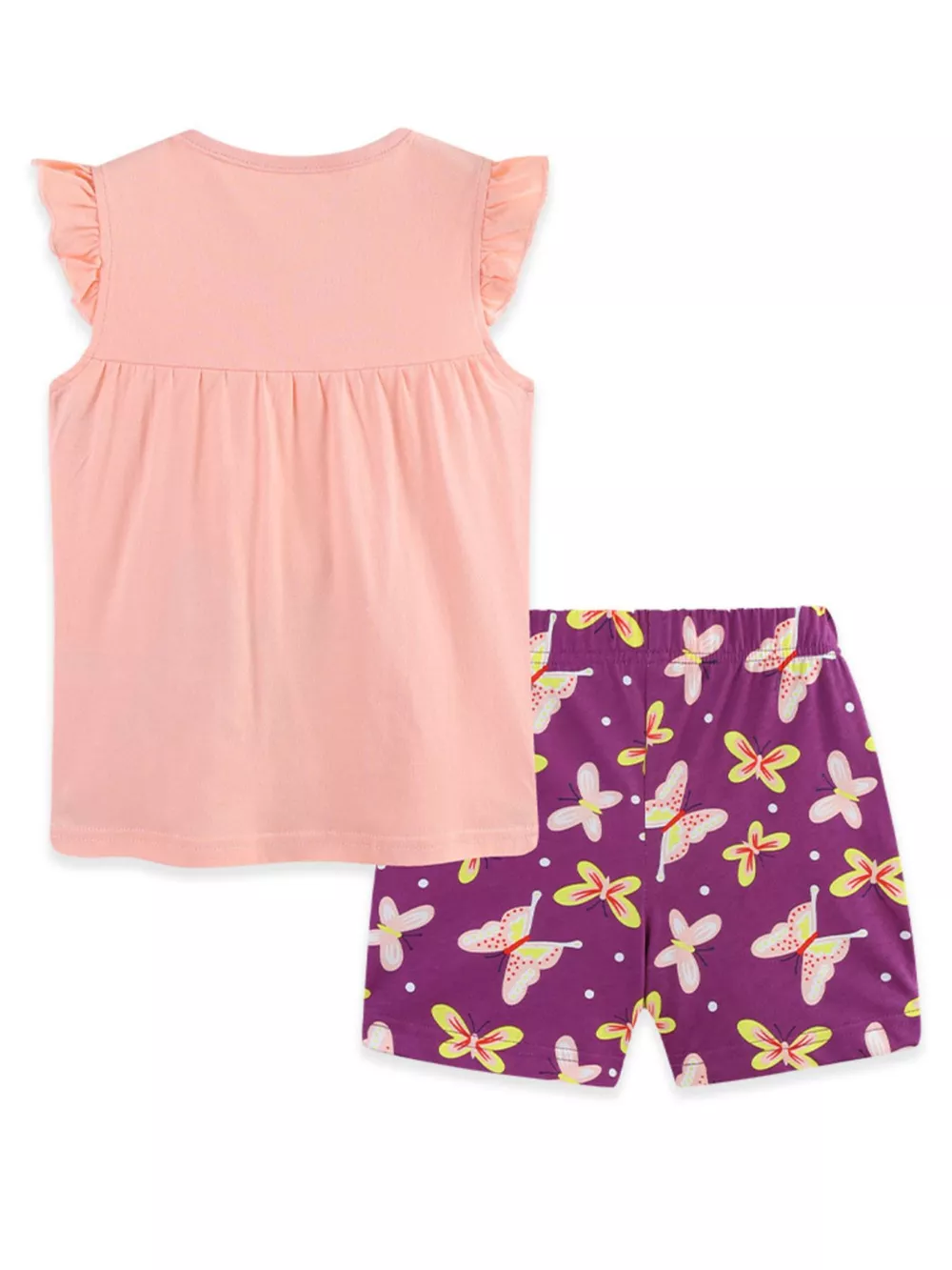 Children's Butterfly Ruffle Sleeve Top & Shorts Set, image 7