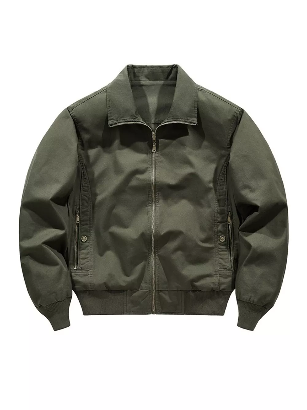 Men's Plus Size Casual Zip Up Jacket