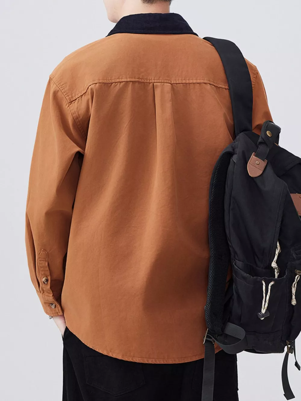 Men's Plus Size Button Up Long Sleeve Shirt, image 6