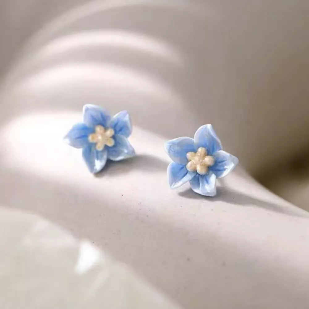 Floral Stud Earrings, image 4