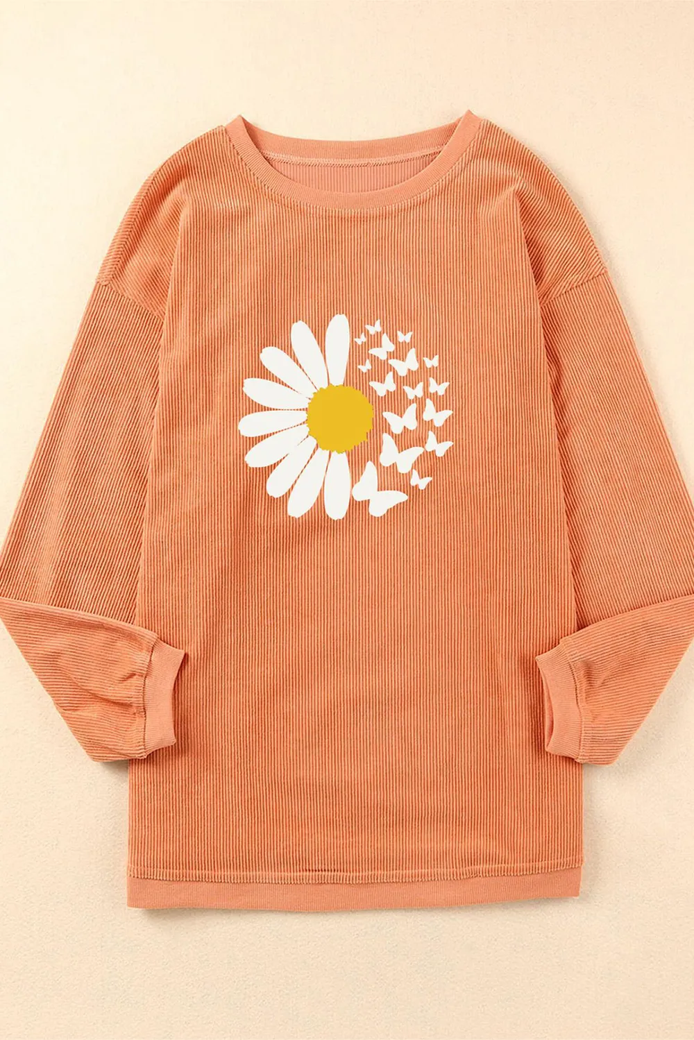 Graphic Round Neck Long Sleeve Sweatshirt, image 4