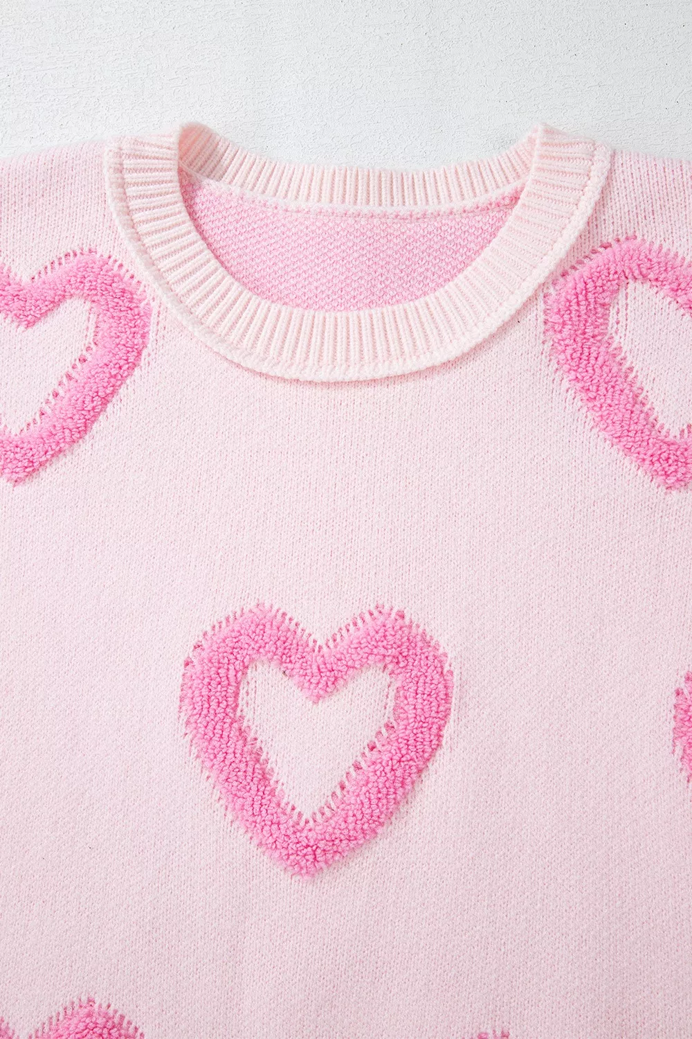 Heart Shape Bubble Sleeve Baggy Sweater, image 11