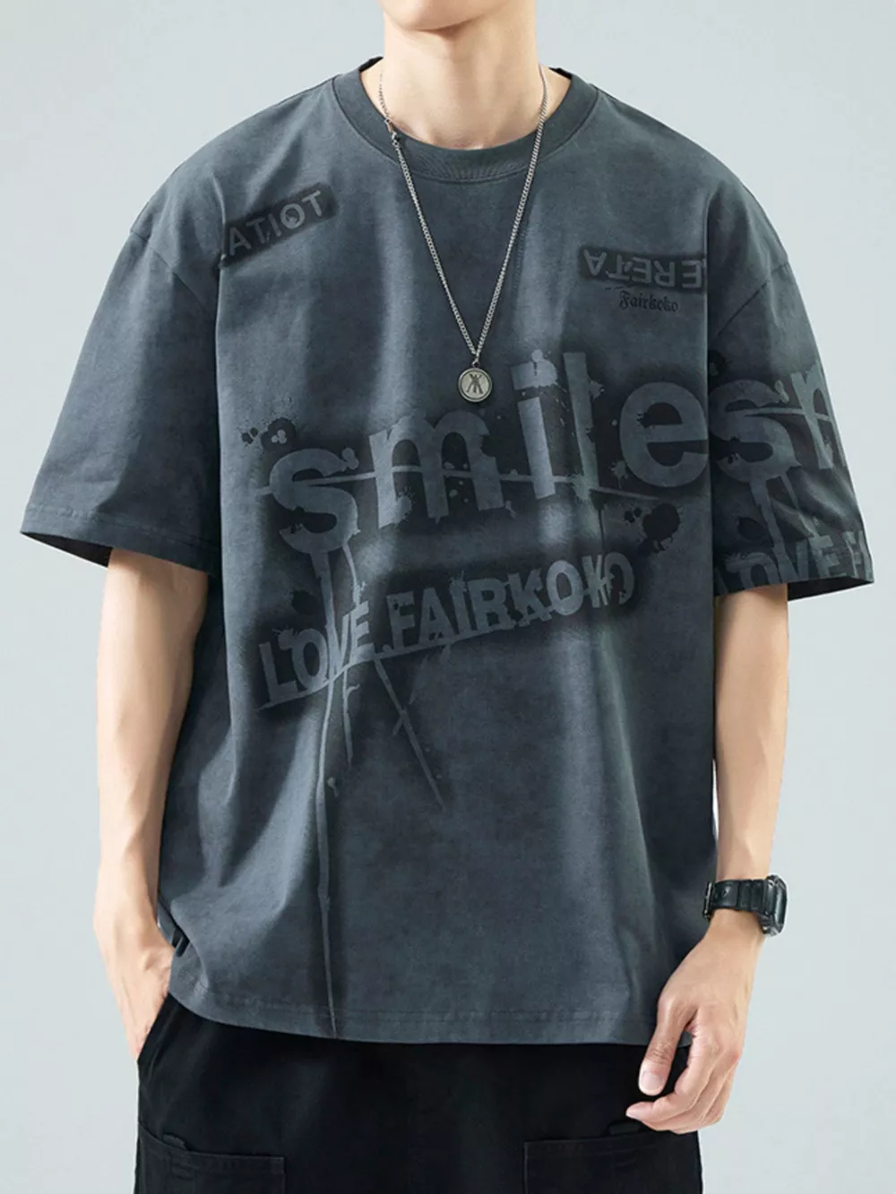 Men's Plus Size Round Neck Short Sleeve T-Shirt, image 6