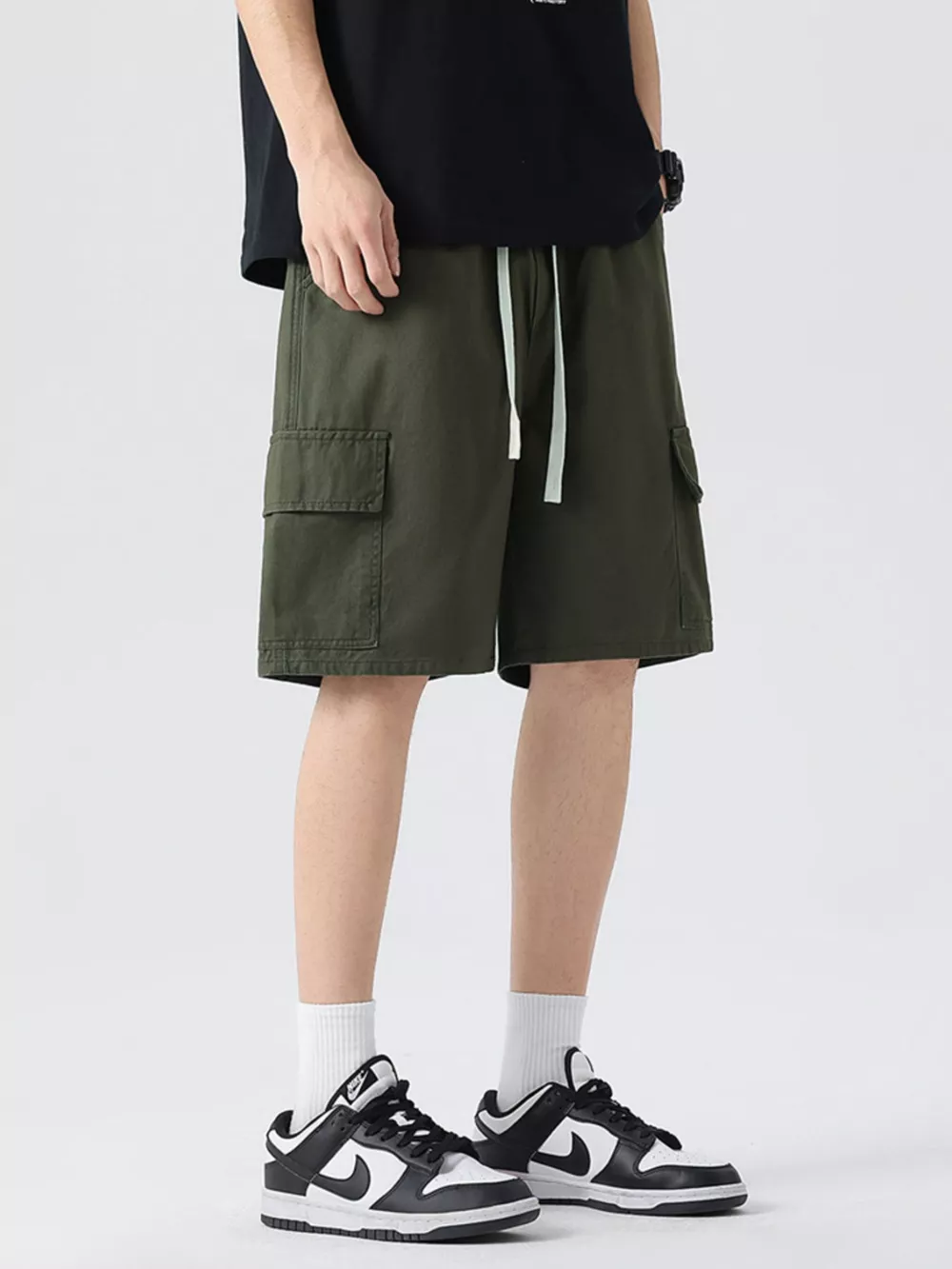 Men's Full Size Drawstring Loose Fit Shorts Plus Size, image 9