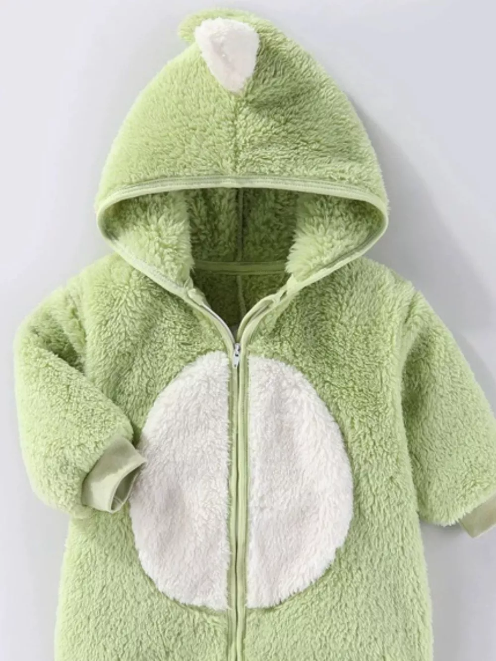 Children's Animal Plush Hooded One-Piece Jumpsuit, image 7