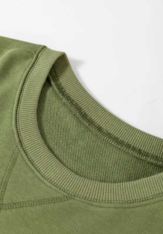 Solid Color Round Neck Long Sleeve Sweatshirt, image 7