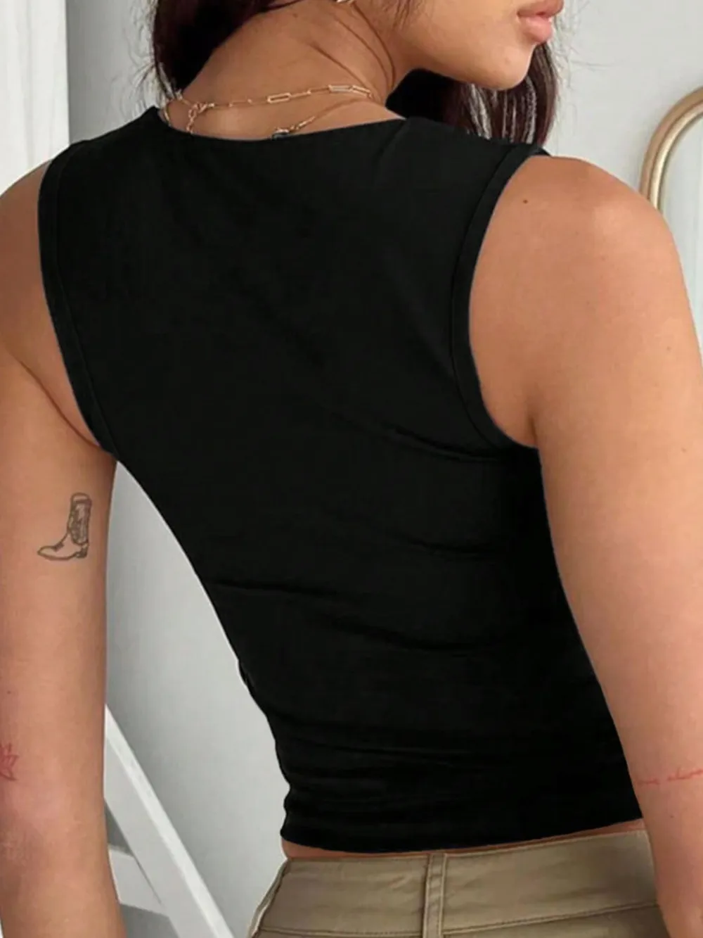 Square Neck Wide Strap Tank, image 8