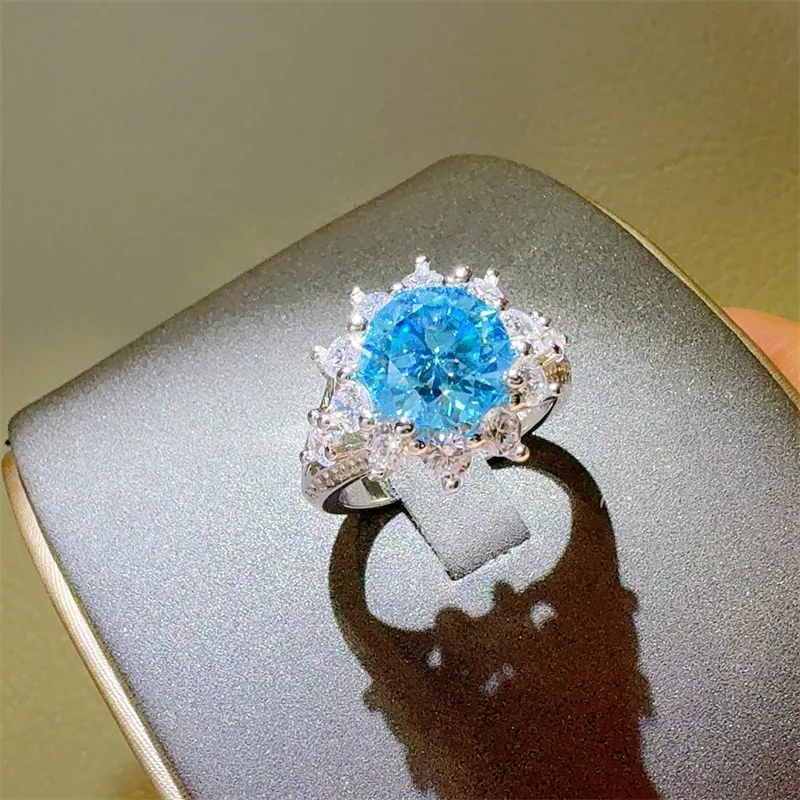 3 Carat Moissanite Zircon 925 Sterling Silver Ring, image 4