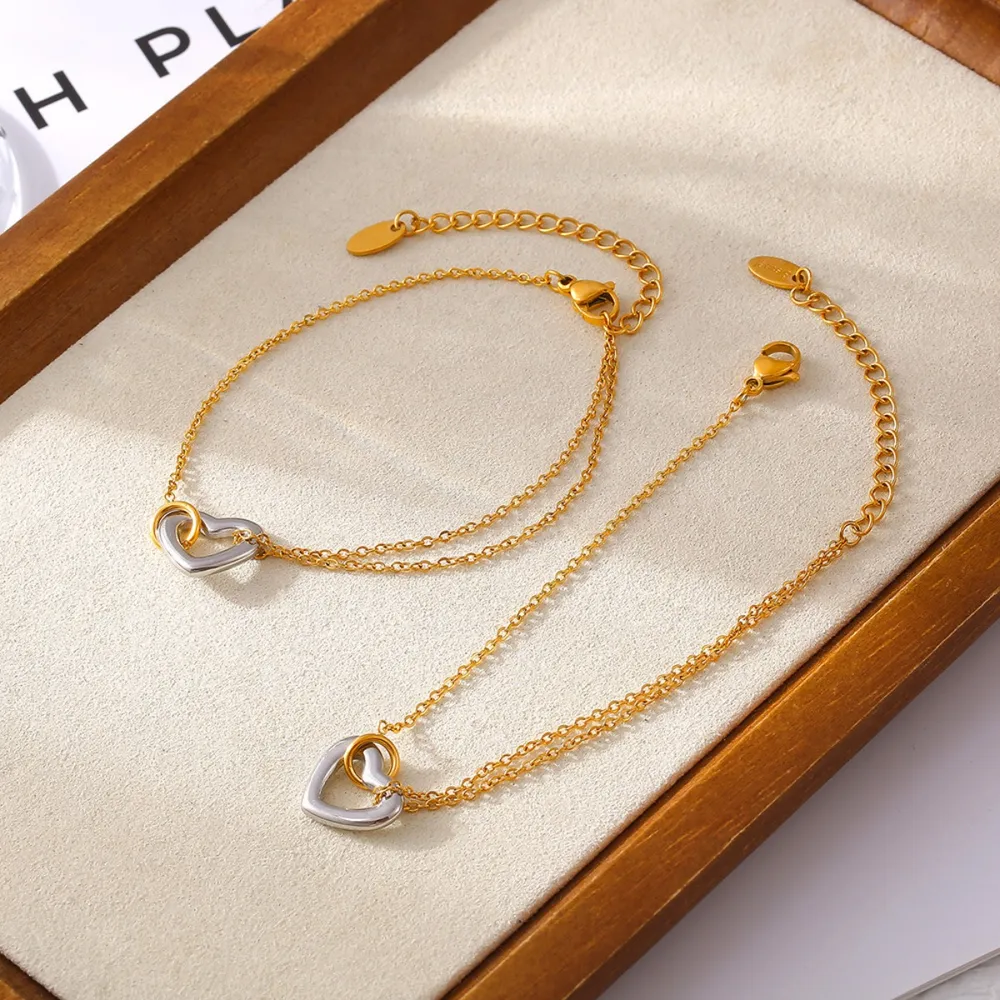 18K Gold-Plated Heart Bracelet, image 3