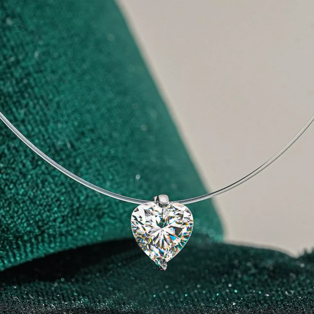 1 Carat Heart-Shaped Pendant Necklace, image 4