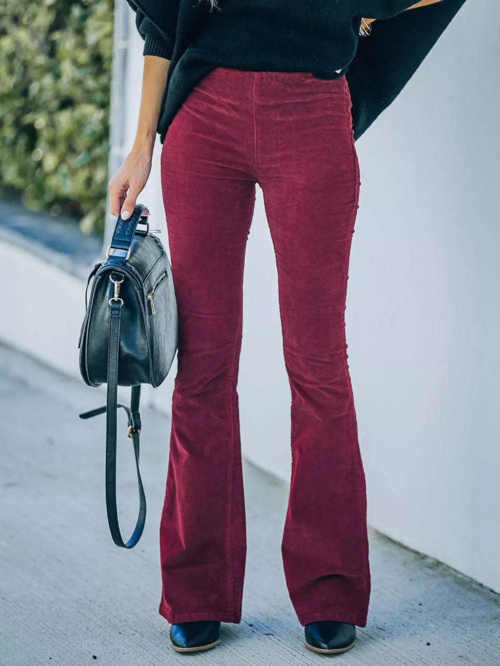 Full Size Corduroy Flare Pants Plus Size, image 24