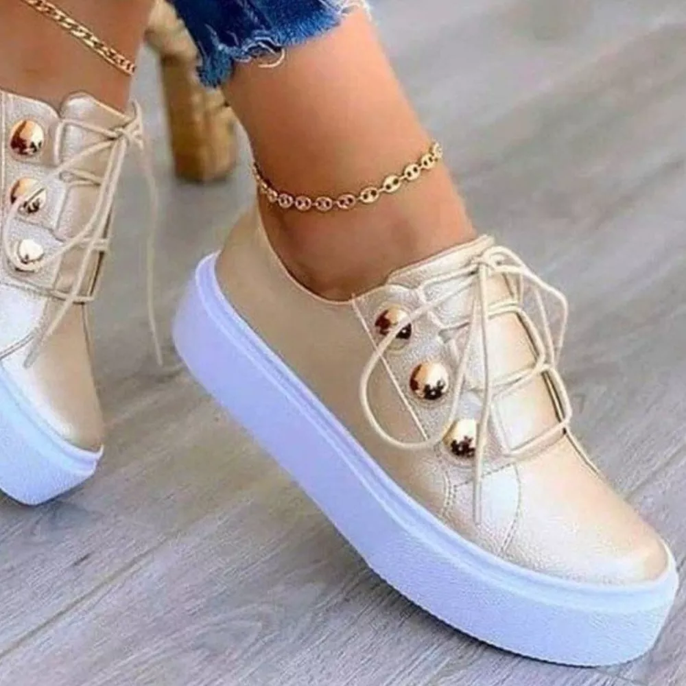 Round Toe Platform Sneakers, image 10