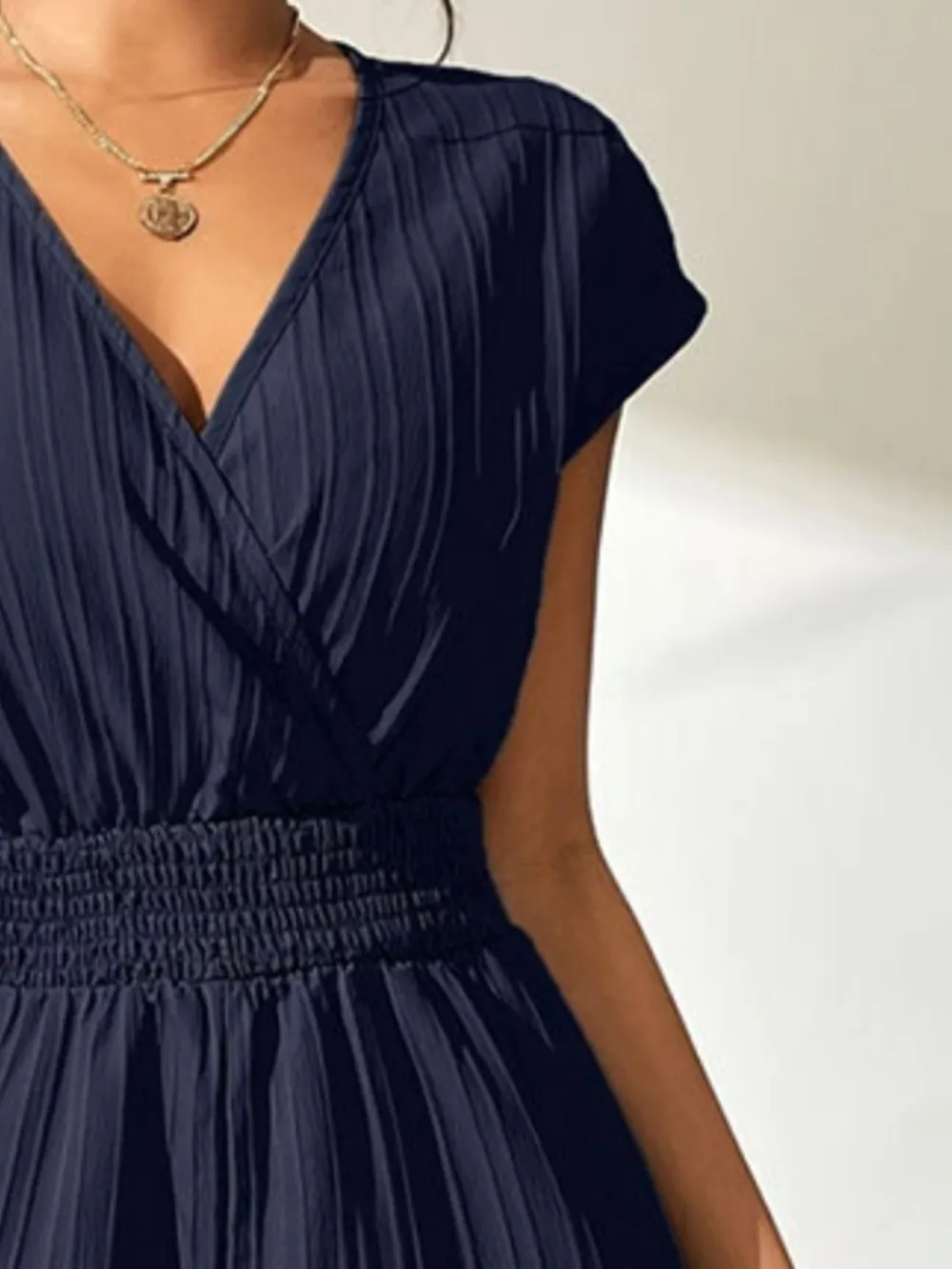 Tied Surplice Short Sleeve Romper, image 9