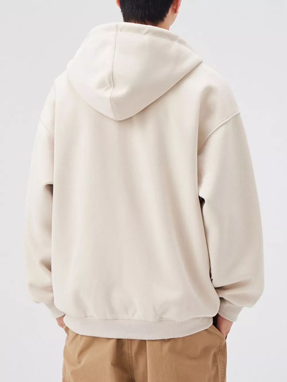 Men's Casual Loose Fit Zip-Up Hoodie, image 10