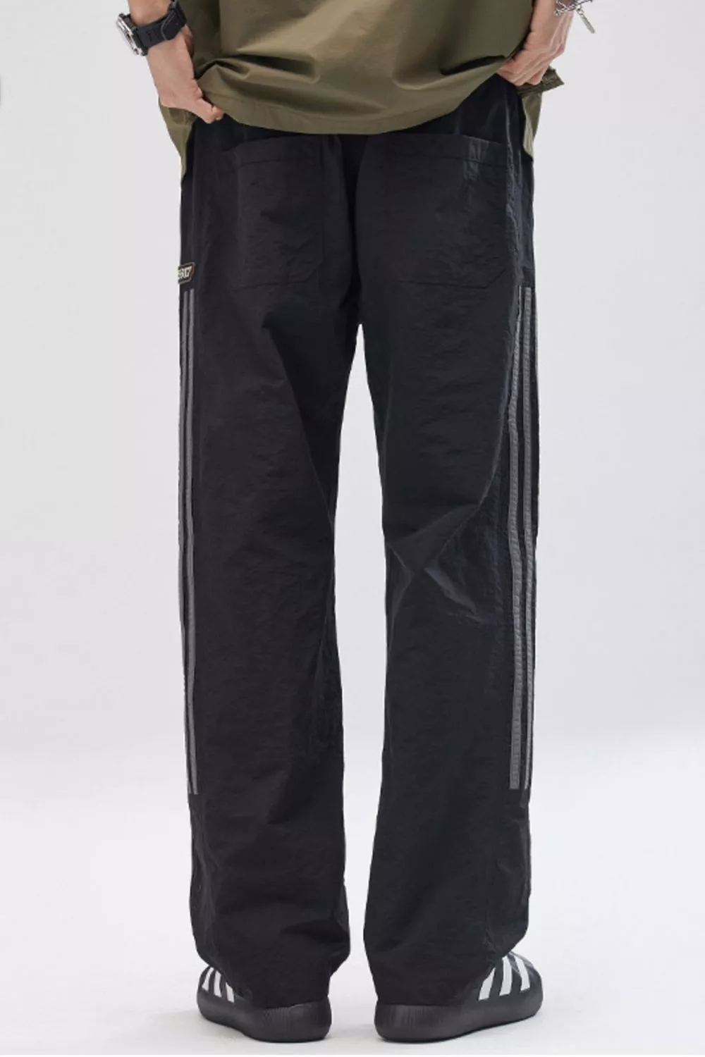 Men's Full Size Striped Casual Wide Leg Pants Plus Size, image 6