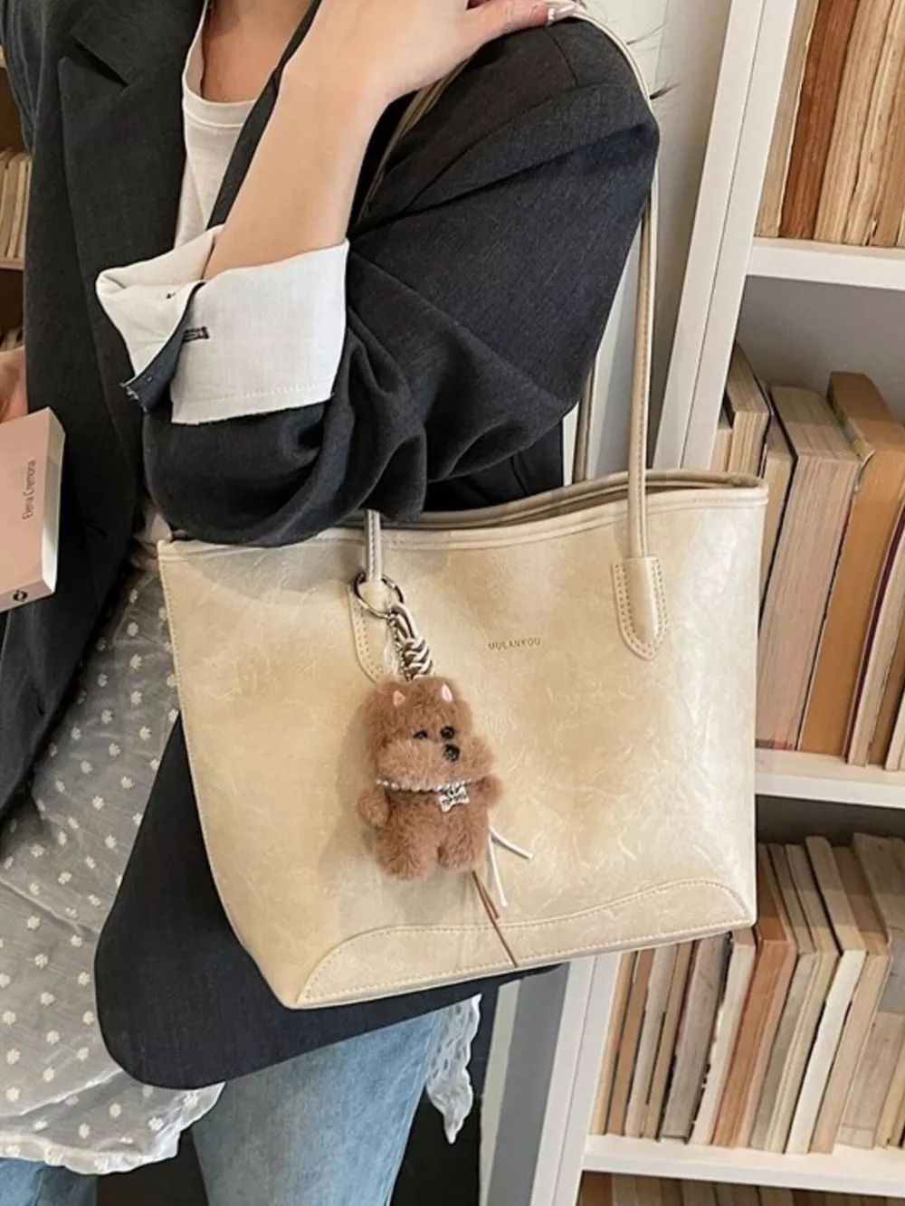 Teddy Bear Charm Tote Bag, image 5